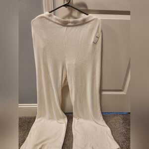 Aerie Off-White Ribbed Knit Pants